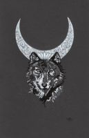 Crescent Moon Wolf